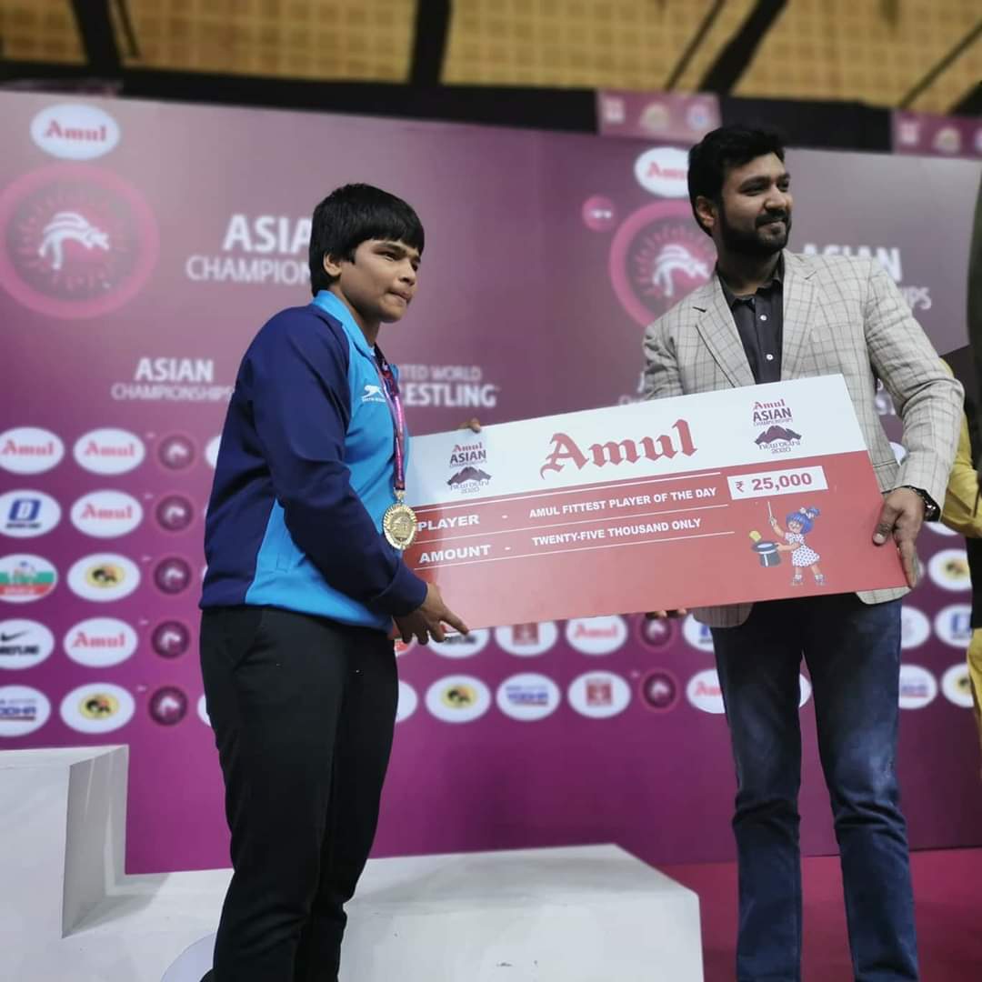 Asian Wrestling Championships 2020 - Amul - Title Sponsor