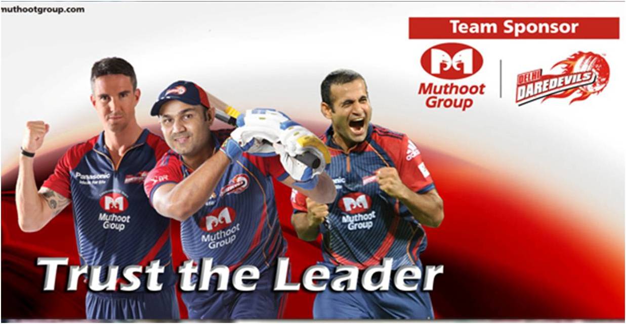 The Muthoot Group - Delhi Daredevils  - 2010 - 2013