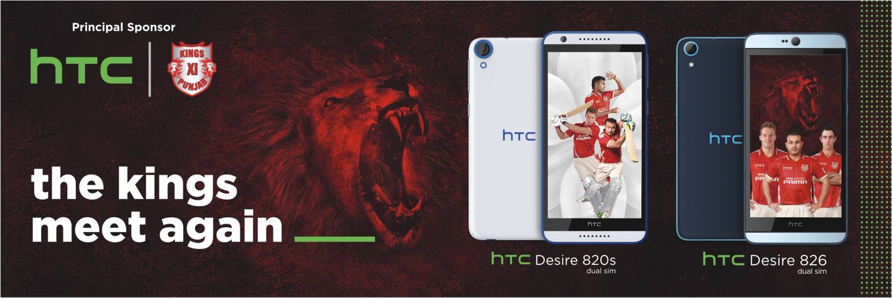 HTC - Kings XI Punjab - Principal Sponsor 2014 – 15 - 16