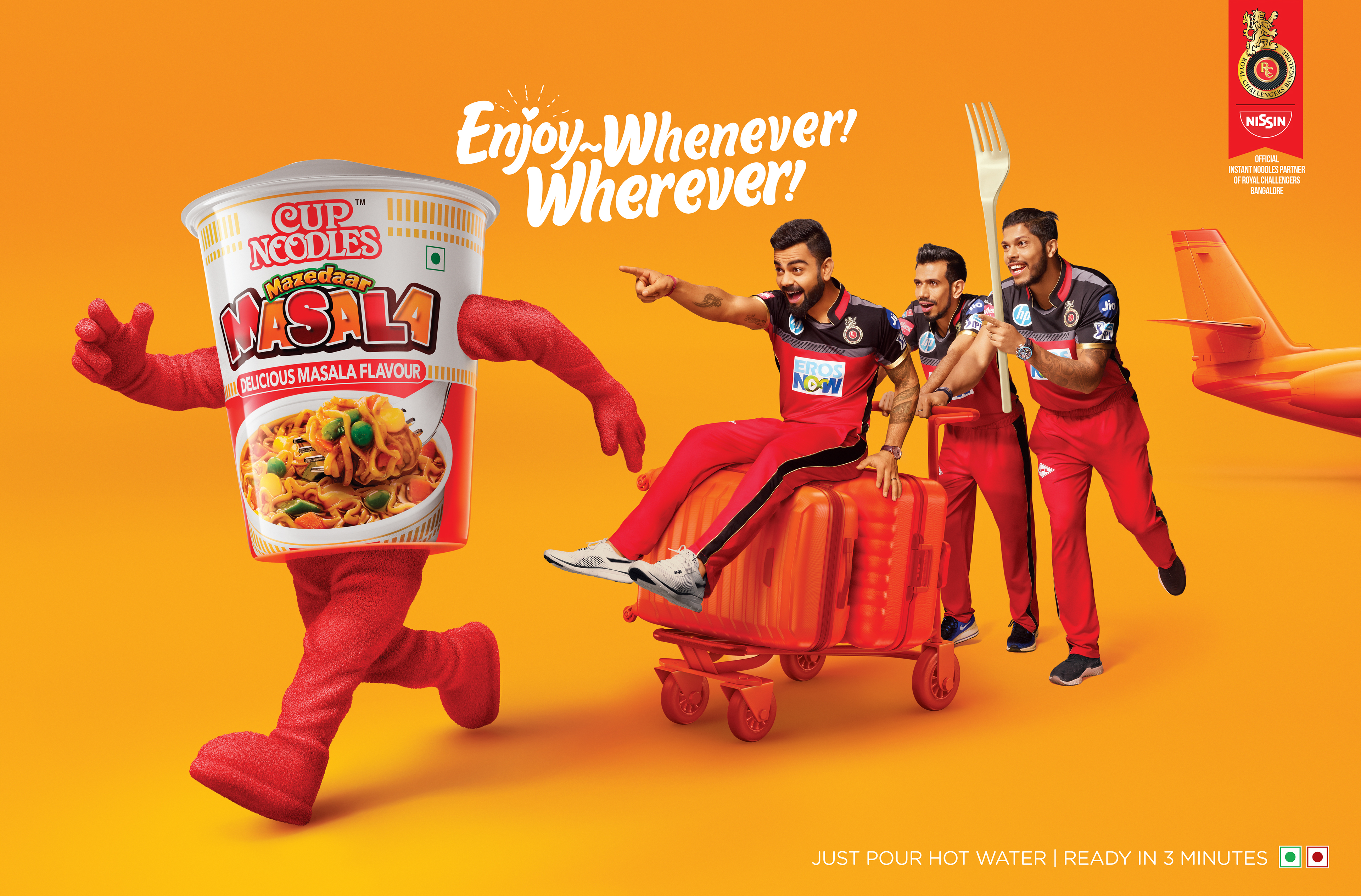 Nissin (Cup Noodles, Top Ramen ) - Royal Challengers Bengaluru - Official Noodle Partner, 2017, 2018 & 2019