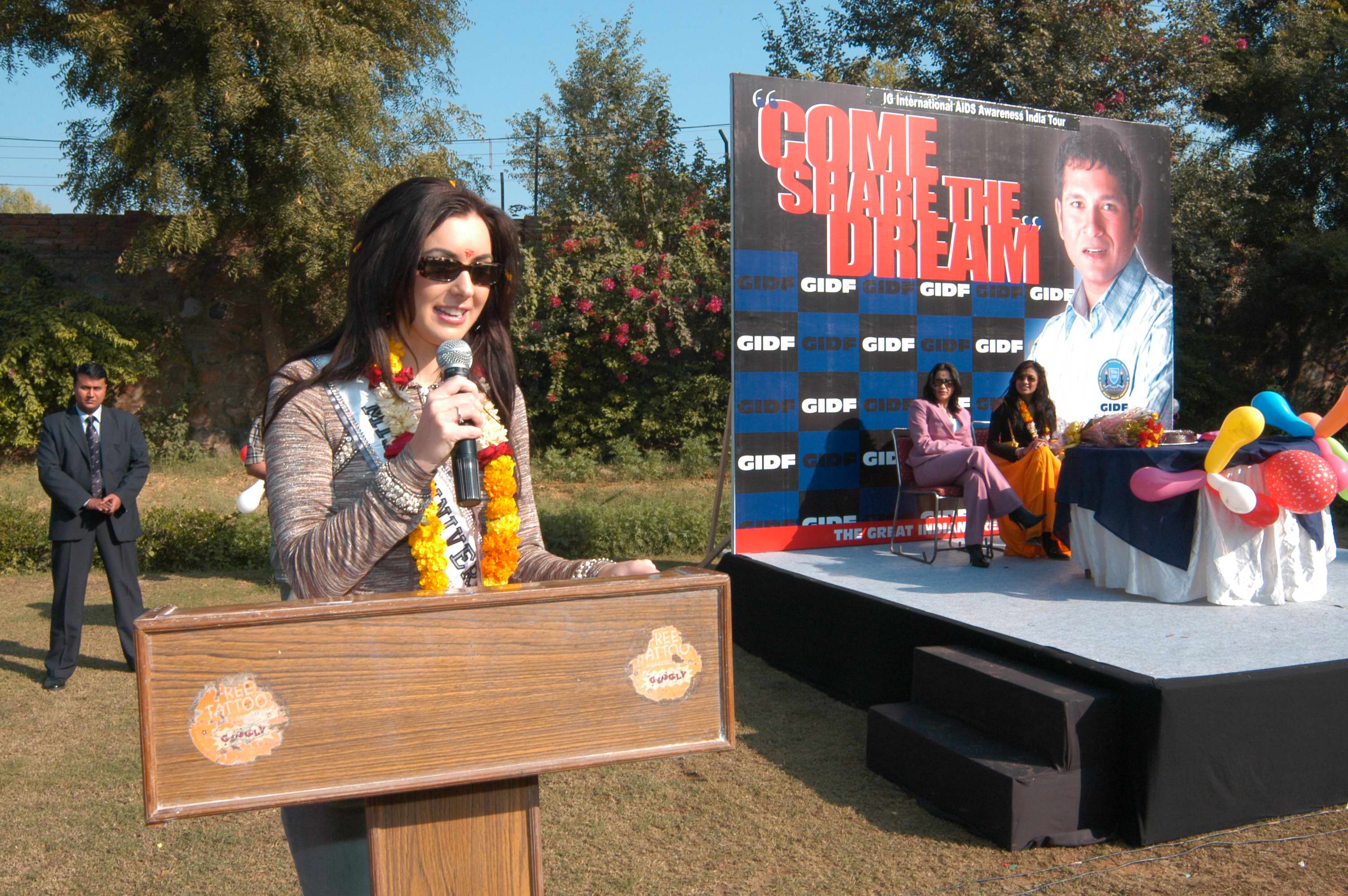 Miss Universe AIDS Awareness Tour to India - 2005