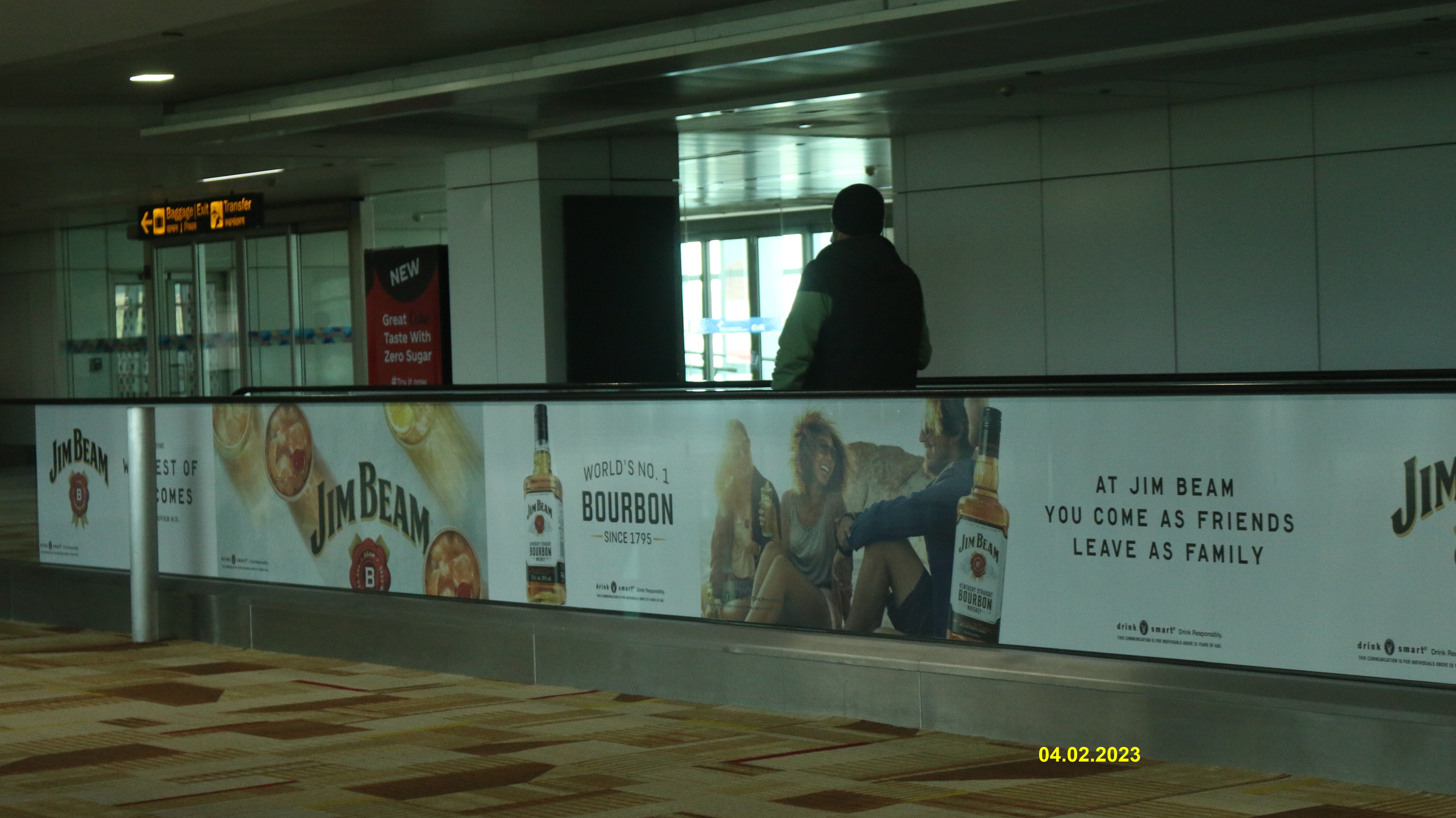 Beam Suntory Branding @ Travellator IGI Airport Terminal 3, New Delhi - 2020