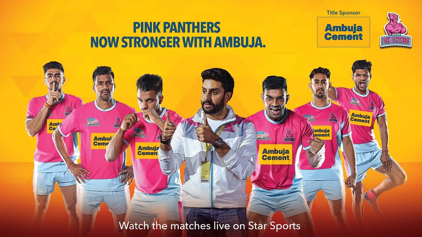 Creatigies cements Ambuja Cement and Jaipur Pink Panthers partnership as Team Title Sponsor at Pro Kabaddi League 2019