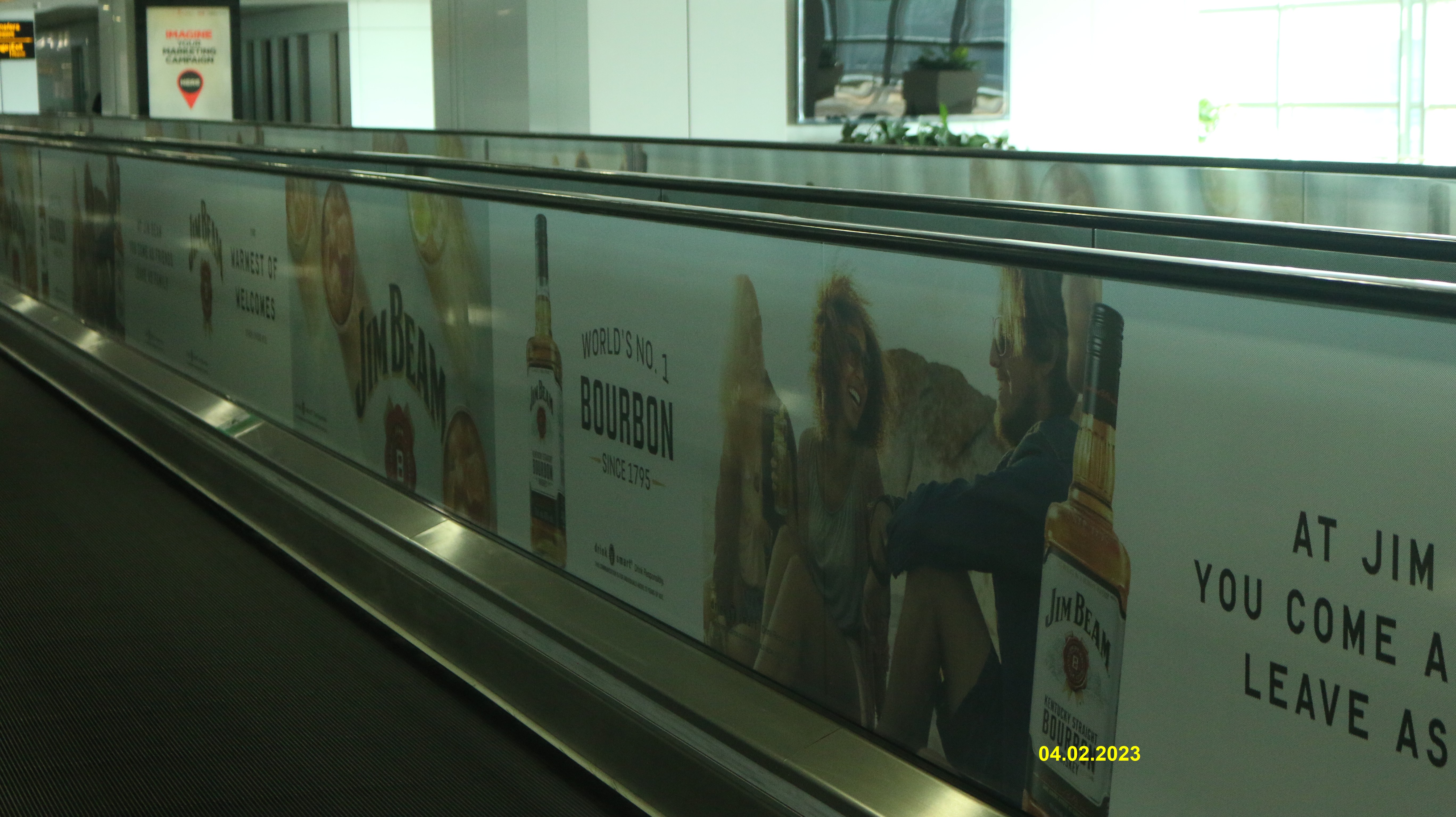 Beam Suntory Branding @ Travellator IGI Airport Terminal 3, New Delhi - 2020