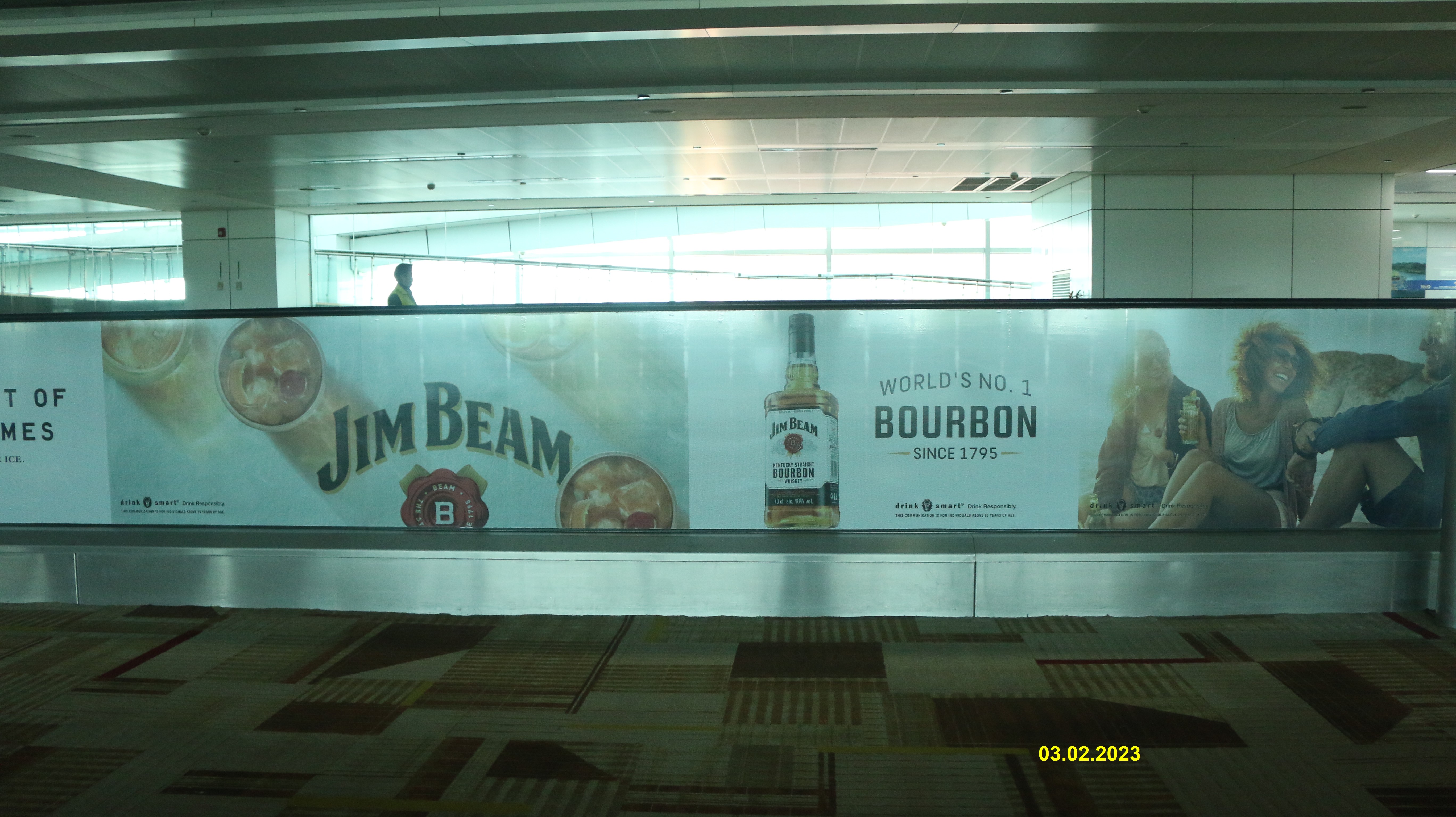 Beam Suntory Branding @ Travellator IGI Airport Terminal 3, New Delhi - 2020